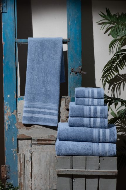 „Синя Вълна“ Комплект хавлиени кърпи – 3 броя – 100% Памук