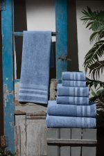 „Синя Вълна“ Комплект хавлиени кърпи – 3 броя – 100% Памук - Image 3