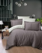 First Choice Спално бельо „Point Brown“ Памук Сатен – 6 части – за спалня