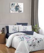 First Choice Спално бельо „Sarnia Denim“ памучен сатен – 100% памук – 6 части – за спалня