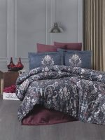 First Choice Спално бельо „Aleron Rose“ памучен сатен – 100% памук – 6 части – за спалня