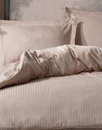 Cotton Box Спално бельо „Elegant Stripe Bej“ Elegant Stripe Saten – 100% памук сатен – 4 части – за спалня - Image 3