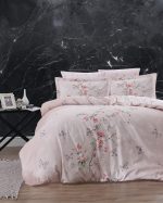 First Choice Спално бельо „Matilde Powder“ Памучен сатен – 6 части – за спалня
