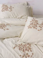 Cotton Box Спално бельо „Kaneli“ Cotton Keten – 25% лен и 75% памук – 6 части – за двойно легло - Image 3