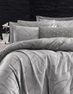 First Choice Спално бельо „Rovena Grey“ Памучен сатен – 100% памук – 6 части – за спалня - Image 2