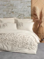 Cotton Box Спално бельо „Hemera“ Cotton Keten – 25% лен и 75% памук – 6 части – за двойно легло - Image 3