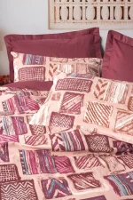Cotton Box Спално бельо „Estilo Bordo“ Ethnic Ranforce – 100% памук – 3 части – за единично легло - Image 2