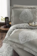 First Choice Спално бельо „Milena Beige“ Памучен сатен – 100% памук – 6 части – за спалня - Image 2