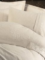 Cotton Box Спално бельо „Forbes“ Cotton Keten – 25% лен и 75% памук – 6 части – за спалня - Image 3
