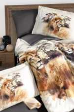 First Choice Спално бельо „Lion 3D“ Памучен сатен – 6 части – за спалня - Image 2