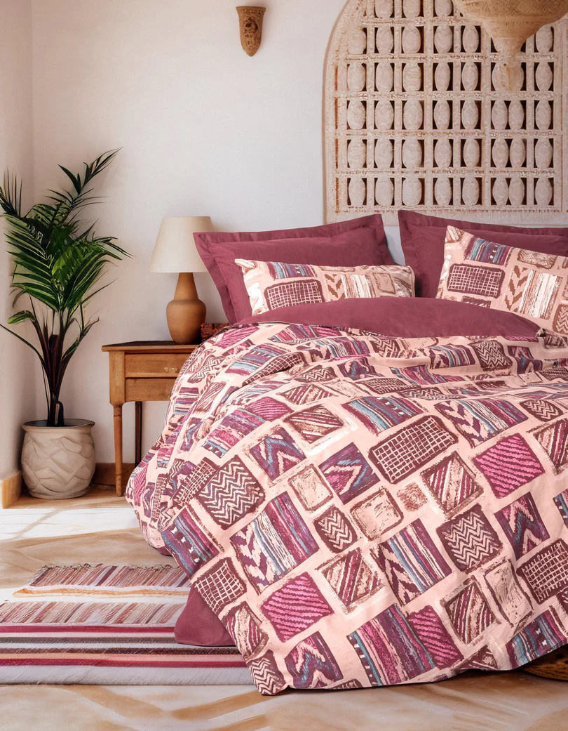 prod_d1fc836c-ee11-48e0-8e26-7526db3bb4a5 Cotton Box Спално бельо „Estilo Bordo“ Ethnic Ranforce – 100% памук – 3 части – за единично легло - Image 1