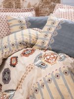 Cotton Box Спално бельо „Dakota Gri“ Ethnic Ranforce – 100% памук – 3 части – за единично легло - Image 2