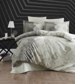 First Choice Спално бельо „Lona Dark Green“ памучен сатен – 100% памук – 7 части – за спалня
