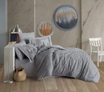 „Hobby Poplin Tully Gri“ Спално бельо – 4 части