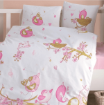 „Pink Birds“ Детски спален комплект Clasy Памук Ранфорс – 4 части – за бебешко легло - Image 2