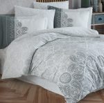 „Hobby Poplin Irene Gri“ Спално бельо – 4 части - Image 2