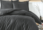 Cotton Box Спално бельо „Stripe Antrasit“ Stripe Saten – 100% памук сатен – 4 части – за спалня - Image 2