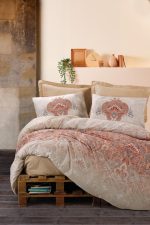 Cotton Box Спално бельо „Loreta Beige“ Ranforce – 100% памук ранфорс – 4 части – за спалня