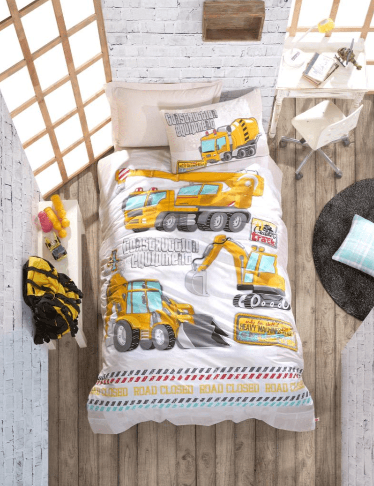 wp_id_24694_1776198205238 Cotton Box Спално бельо „Track Turkuaz“ Junior Ranforce – 100% памук – 3 части – за единично легло - Image 1