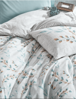 Спално бельо “Lendel Blue” Cotton Box - Памук Ранфорс – 3 части – за единично легло - Image 2