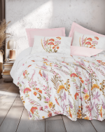 Cotton Box Спално бельо „Lilura Pembe“ Ranforce – 100% памук – 3 части – за единично легло