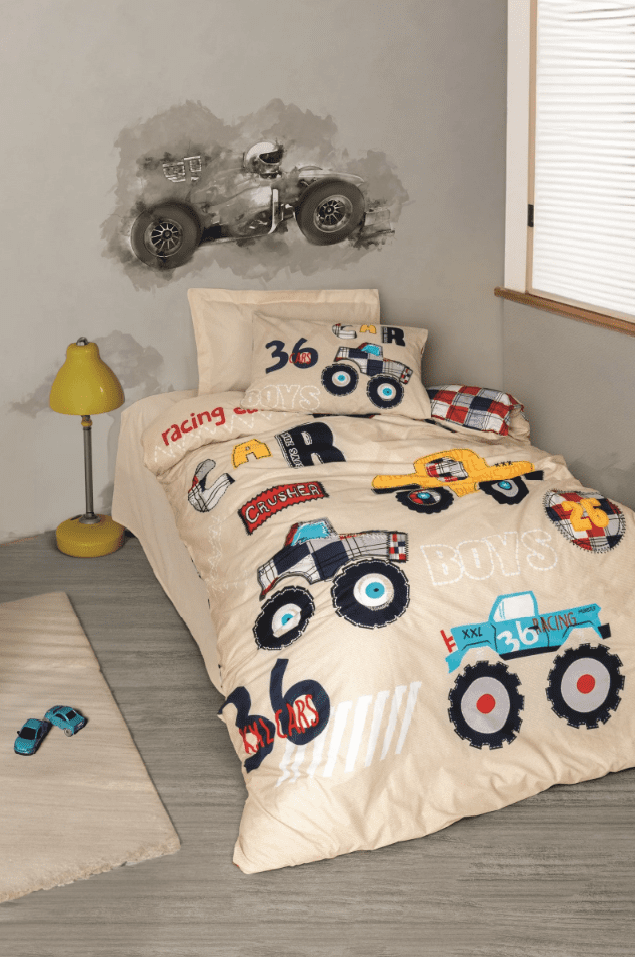 wp_id_24920_1776198210463 „Racing Cars“ Детски спален комплект Памук Ранфорс – 3 части – за единично легло - Image 1