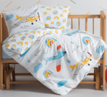 Cotton Box Бебешко спално бельо „Sky Mavi“ Bebek Ranforce – 100% памук – 4 части – за бебешко легло - Image 2