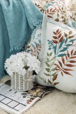 Nijuu Home Selection Спално бельо „Concept Linum Turkuaz“ Percale Pikeli – 100% памук перкал + муселиново пике – 7 части – за спалня - Image 3
