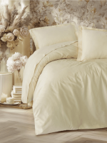 Cotton Box Спално бельо „Elegant Saten Bej“ Elegant Saten – 100% памук сатен – 3 части – за единично легло