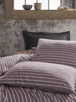 Cotton Box Спално бельо „Smart Bamboo Bordo-Black“ Bambu Saten – 60% памук и 40% бамбук – 6 части – за спалня - Image 2