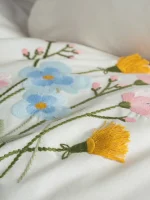 „Delbin Pink“ Спален комплект Памук Ранфорс – с бродерия-6 части | COTTON BOX - Image 3