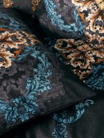 Cotton Box Спално бельо „Dorhan Siyah“ Palace Saten – 100% памук сатен 300TC – 6 части – за спалня - Image 3