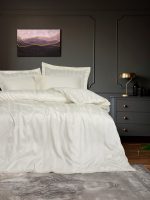 Cotton Box Спално бельо „Stripe Ekru“ Smart Bambu Saten – 60% бамбук и 40% памук – 6 части – за спалня