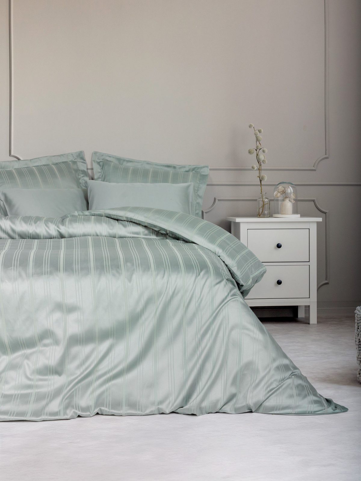 wp_id_29328_1776198259421 Cotton Box Спално бельо „Stripe Mint“ Smart Bambu Saten – 60% бамбук и 40% памук – 6 части – за спалня - Image 1