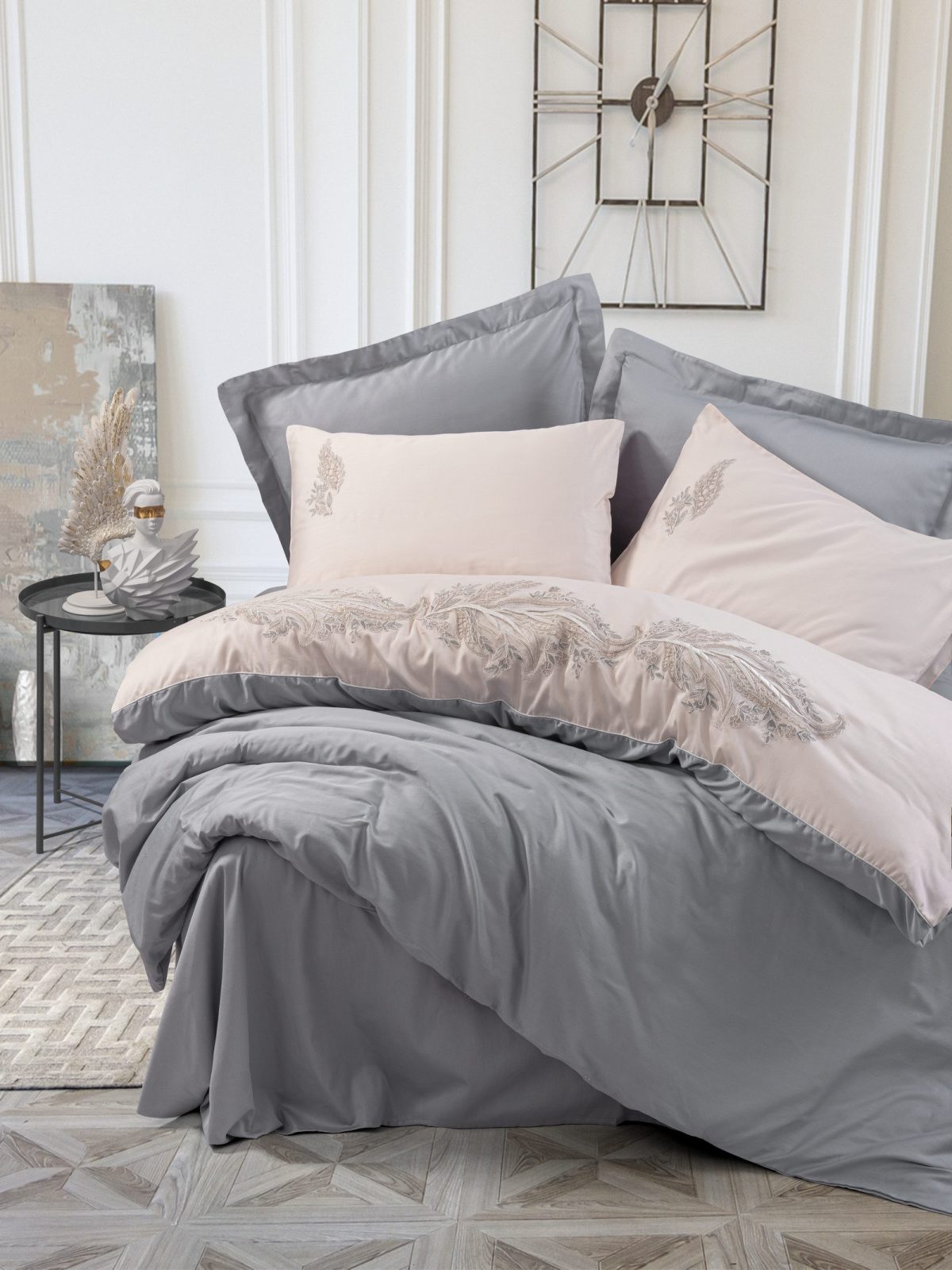 wp_id_29407_1776198195466 Cotton Box Спално бельо „Sheen Gri“ Brode Saten – 100% памук сатен – 6 части – за спалня - Image 1