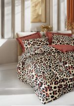 Cotton Box Спално бельо „Leoluxe Kiremit“ Saten – 100% памук сатен – 6 части – за спалня