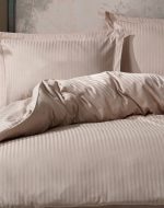 Cotton Box Спално бельо „Elegant Stripe Bej“ Elegant Stripe Saten – 100% памук сатен – 4 части – за спалня - Image 2
