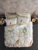 Cotton Box Спално бельо „Luster Bej“ Saten – 100% памук сатен – 6 части – за спалня