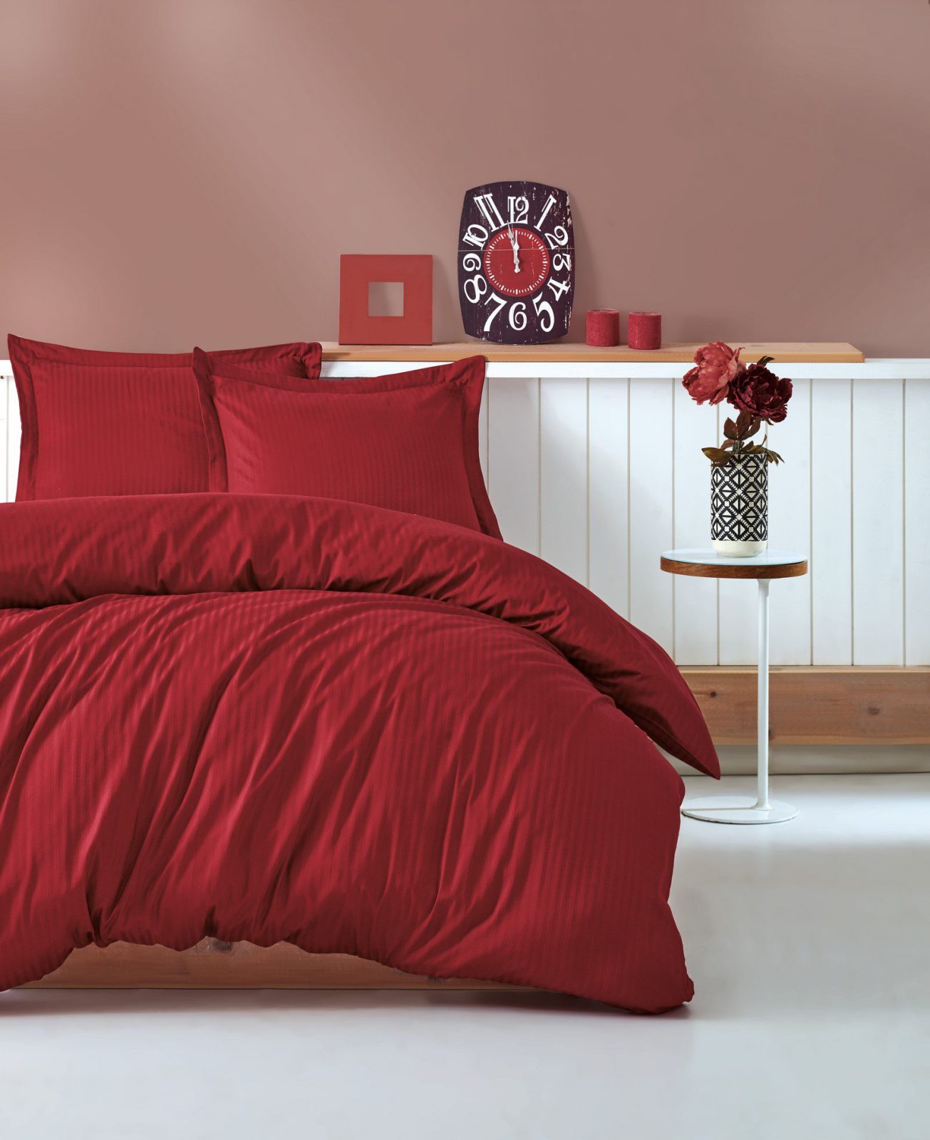 wp_id_29488_1776198221432 Cotton Box Спално бельо „Stripe Bordo“ Stripe Saten – 100% памук сатен – 4 части – за спалня - Image 1