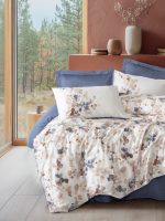 Cotton Box Спално бельо „Nebulae Indigo“ Saten – 100% памук сатен – 6 части – за спалня