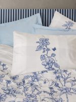 Cotton Box Спално бельо „Linora Blue“ Ranforce – 100% памук ранфорс – 5 части – за спалня с два плика - Image 2