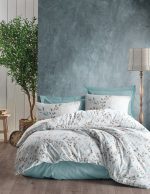Cotton Box Спално бельо „Lendel Mint“ Ranforce – 100% памук ранфорс – 5 части – за спалня с два плика