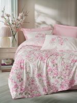 Cotton Box Спално бельо „Floren Pink“ Ranforce – 100% памук ранфорс – 5 части – за спалня с два плика