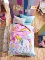 Cotton Box Спално бельо „Dream Mint“ Junior Ranforce – 100% памук – 3 части – за единично легло