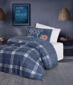 Cotton Box Спално бельо „Given Gri“ Genç Odası Ranforce – 100% памук – 3 части – за единично легло