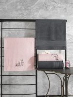 Cotton Box – Луксозен комплект кърпи Antrasit / Pembe (антрацит и нежно розово) – 4 части – 100% Памук