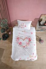 Clasy Спално бельо „Dream V1 Bej“ Ranforce – 100% памук – 3 части – за единично легло