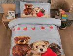 First Choice Спално бельо „Dobi“ Сатен 3D – 100% памук – 4 части – за единично легло - Image 2