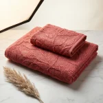 Комплект хавлиени кърпи Hobby – Корал Роуз – 100% микропамук – 450 г/м² – 2 части - Image 3