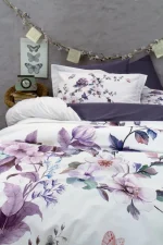 First Choice Спално бельо „Martina Purple“ Сатен – 100% памук – 4 части – за единично легло - Image 2